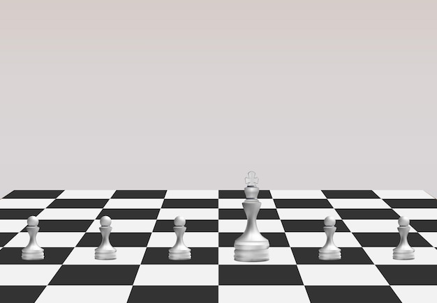 Negócios de conceito de ideias de estratégia de jogo de xadrez