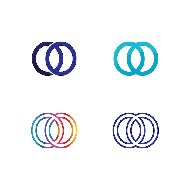 Negócios de logotipo de anel o e vetor de design de logotipo de círculo