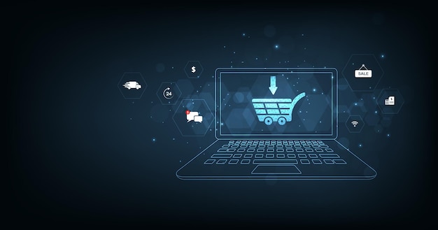 Negócios on-line e conceito de negociação na Internet