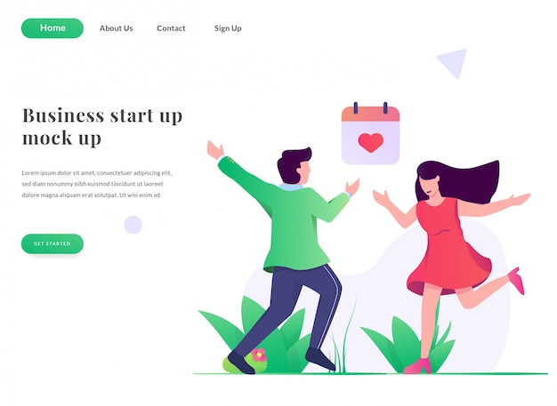 Negócios web landing page casal valentim