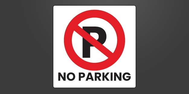 nenhum símbolo de estacionamento - ícone de proibição de estacionamento em fundo transparente