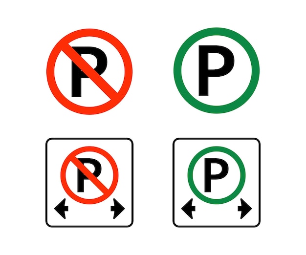 Nenhum sinal de proibição de estacionamento e sinal de estacionamento permitido