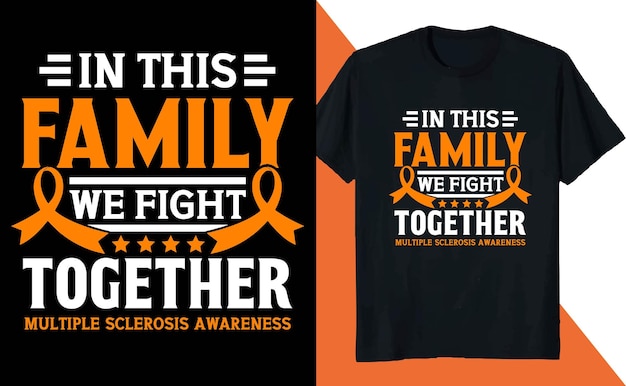 Vetor nesta família lutamos juntos contra a esclerose múltipla