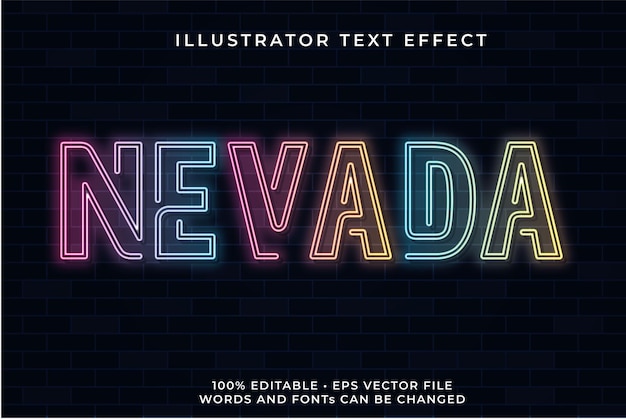 Nevada neon text effect