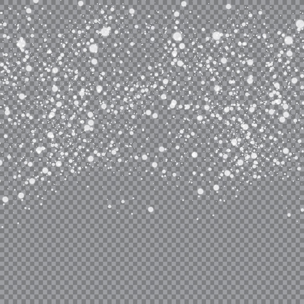 Neve e vento em um fundo transparente. Elemento decorativo gradiente branco. ilustração vetorial inverno e neve com nevoeiro. vento e nevoeiro.