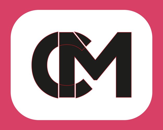 Vetor new best cm inicial criativo logotipo últimocm resumocm vetor último designcm design de logotipo monograma