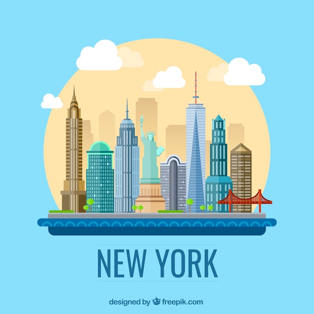 Vetor new york ilustração da cidade