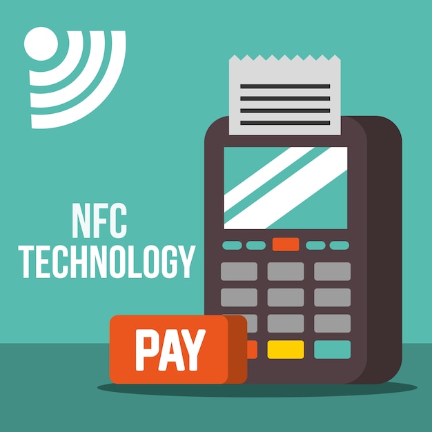 Nfc pagamento tecnologia dataphone sinal de pagamento