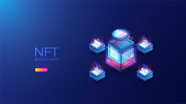 Nft isométrico com tecnologia blockchain