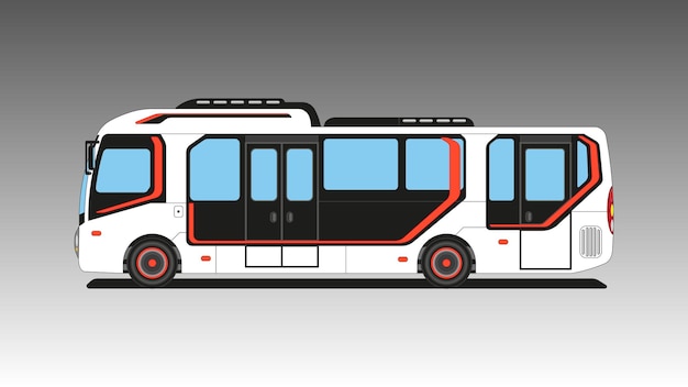 Ônibus da cidade e maquete