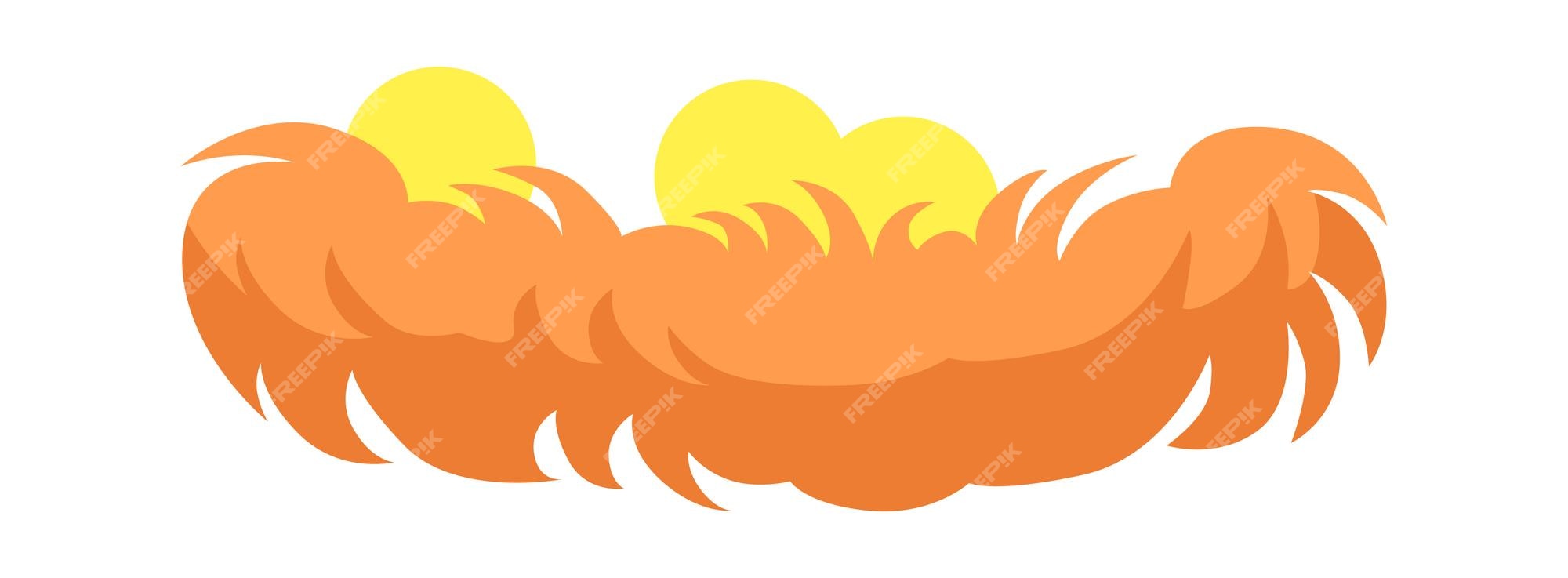 galinha de mãe fofa de desenho animado no ninho choca ovos coloridos de  páscoa. ilustração em vetor isolado simples dos desenhos animados.  imprimindo uma ilustração de páscoa em um cartão postal, camiseta.