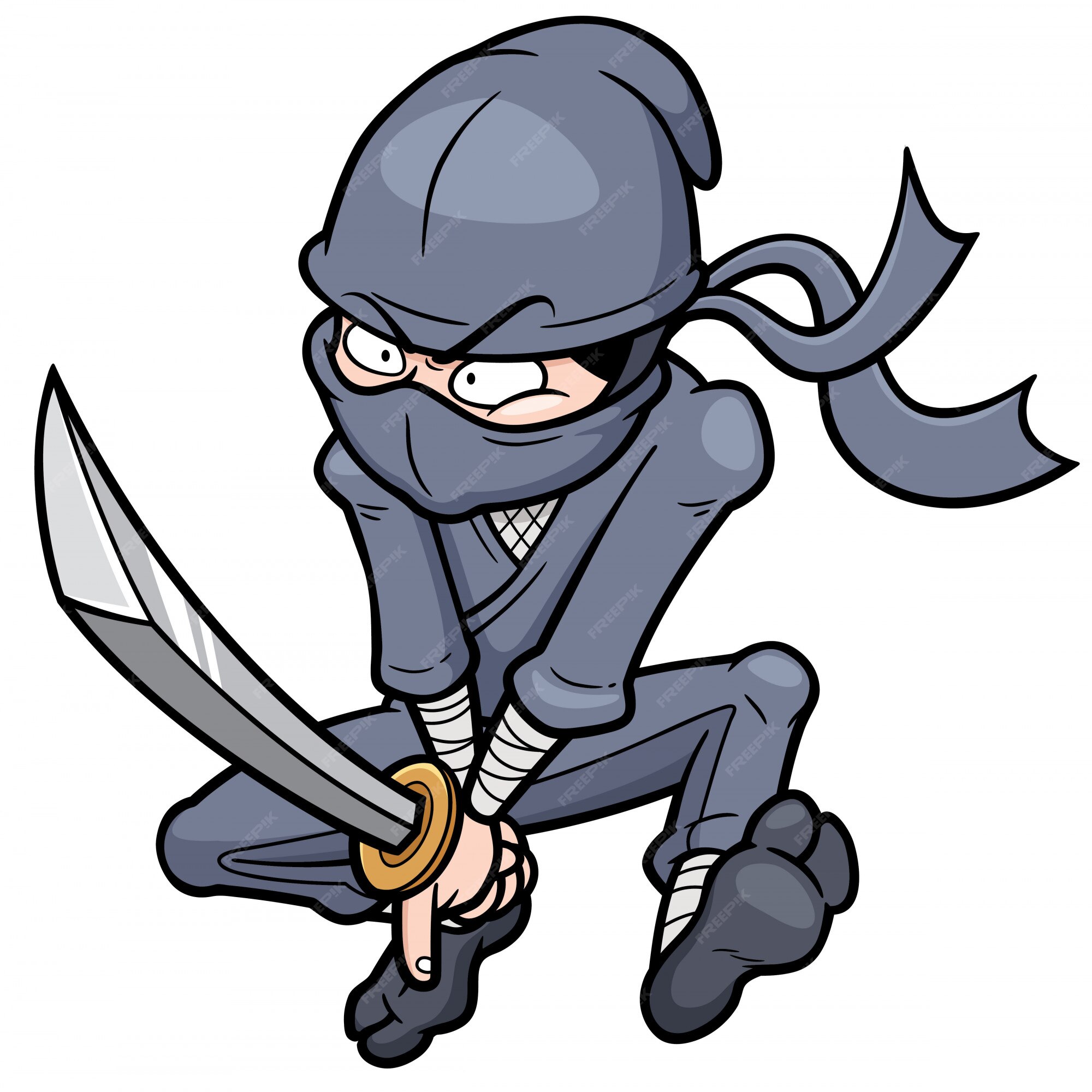 Ninja dos desenhos animados irritado imagem vetorial de cthoman© 134410832