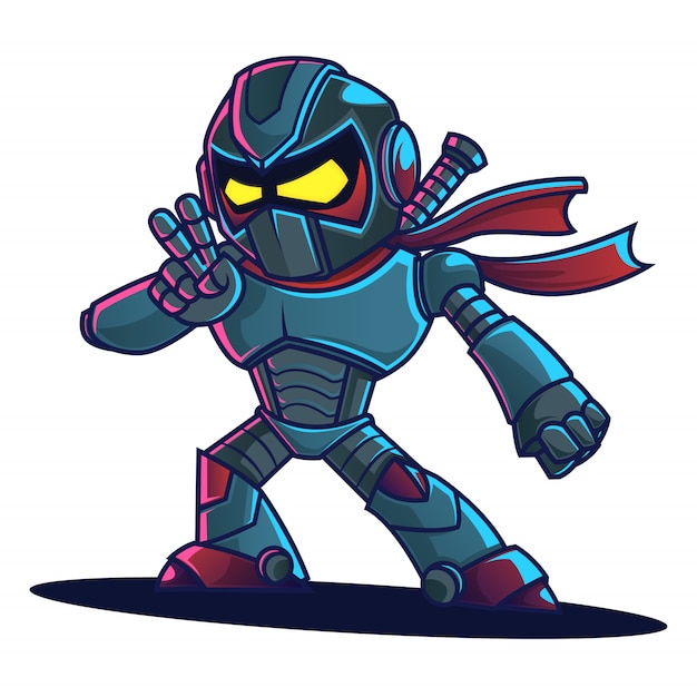 Ninja Robot Cartoon