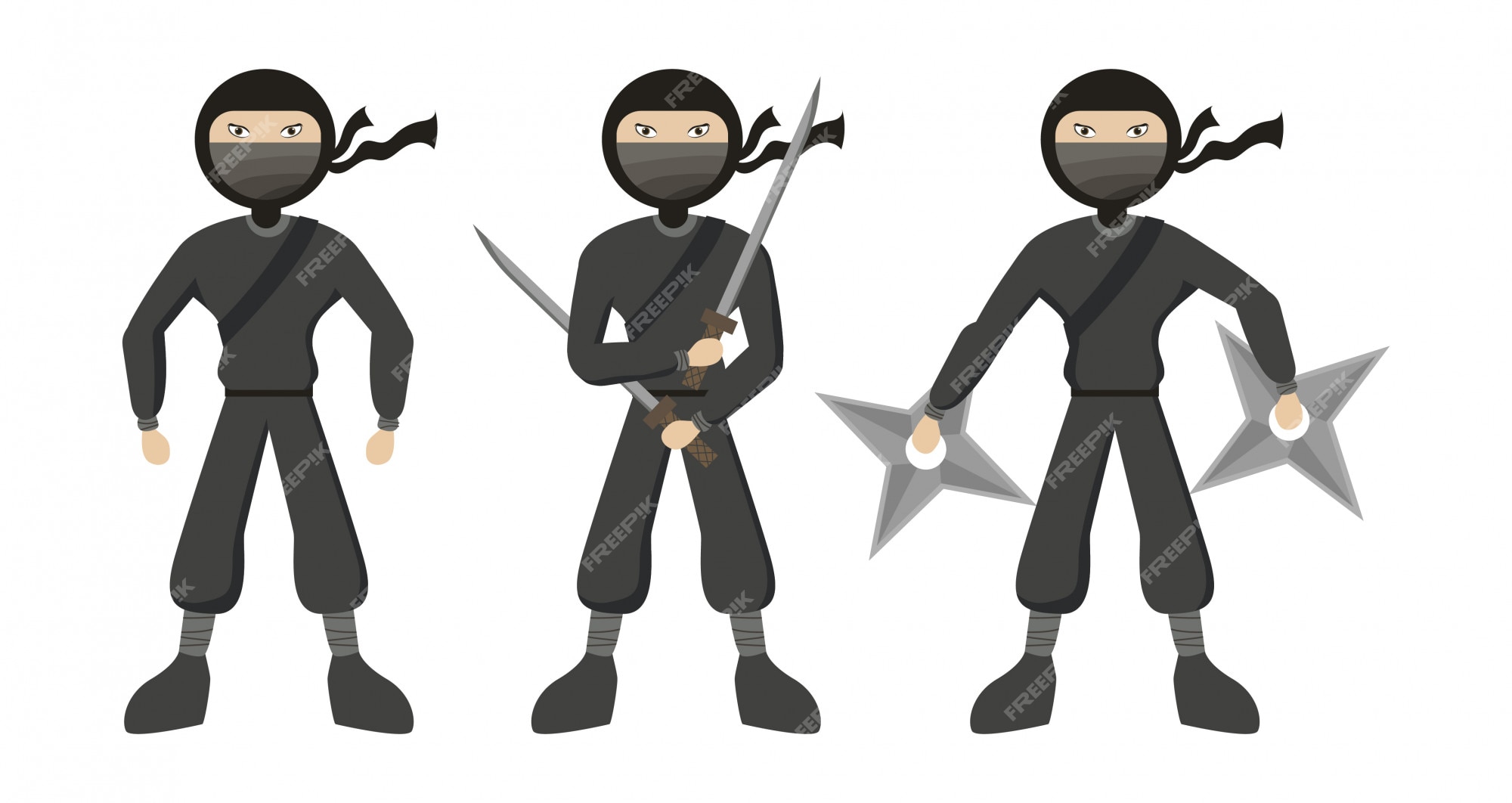 Ninja Bonitinha Com Desenho Animado. Ilustração Do ícone De Vetor De  Pessoas Isolada No Vetor Premium Ilustração do Vetor - Ilustração de ninja,  macho: 219648577