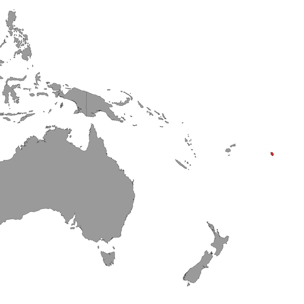 Vetor niue na ilustração do vetor do mapa do mundo