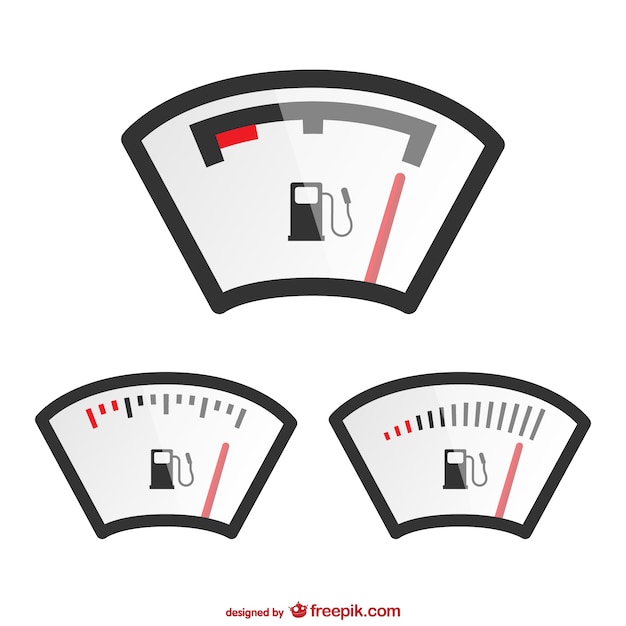 Nível de combustível gráficos vetoriais indicador