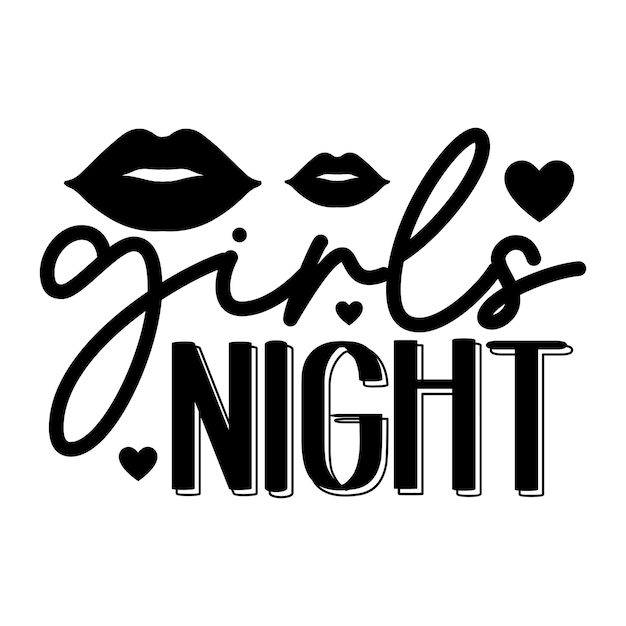 Noite das meninas retro svg