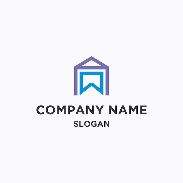 Vetor nome home logo design template companhia