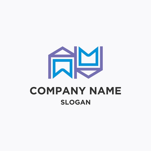 Vetor nome home logo design template companhia