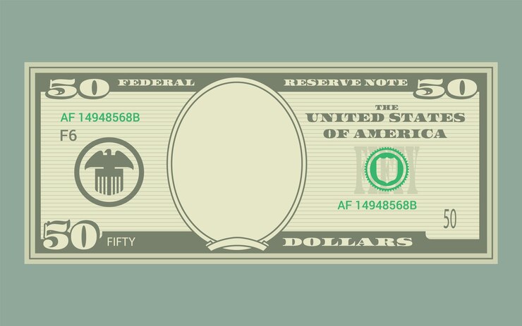 Vetor nossa nota de dólar dólar americano dinheiro em dinheiro isolado no fundo