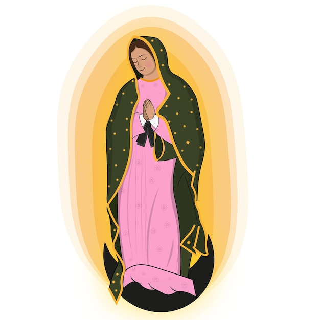 Vetor nossa senhora de guadalupe