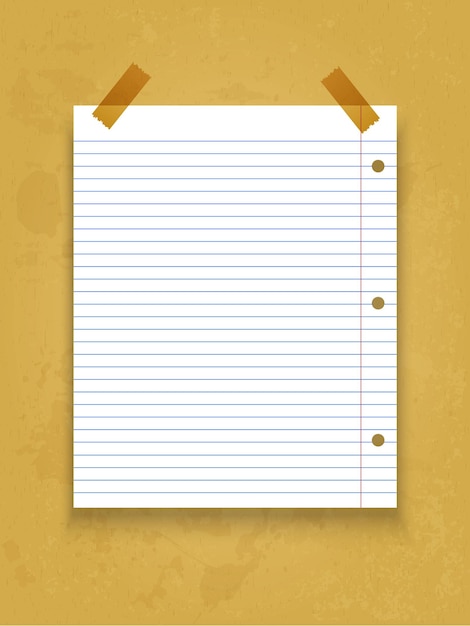 Nota de papel de revestimento em branco