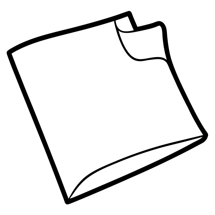 Vetor nota pegajosa rasgada contorno livro de colorir página desenho de arte de linha