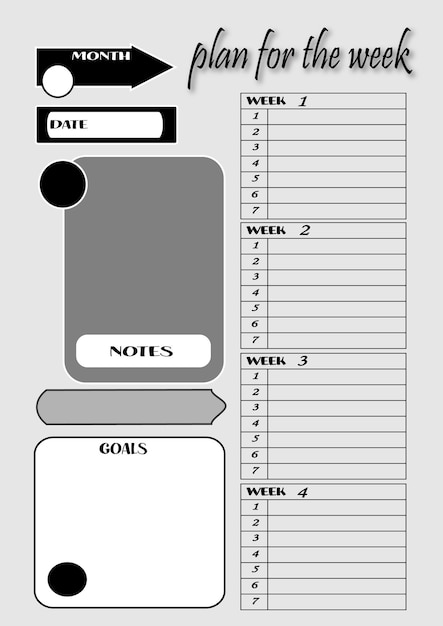 Vetor notas do calendário do planador leitura do rastreador livro planejador de leitura ilustração em vetor