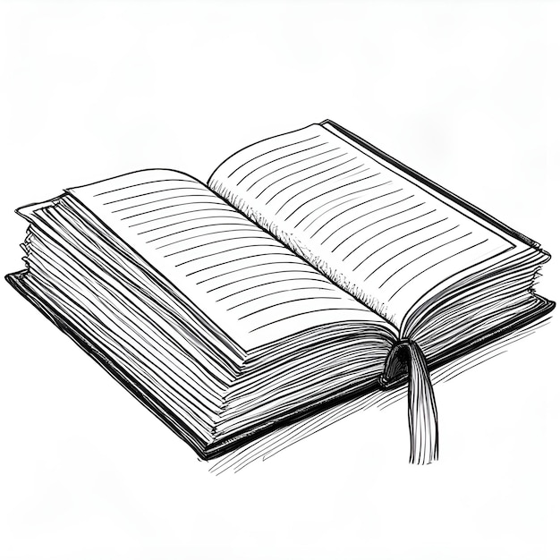 Notebook Esboço de tinta monocromática desenho vetorial ilustração vetorial de estilo de gravura