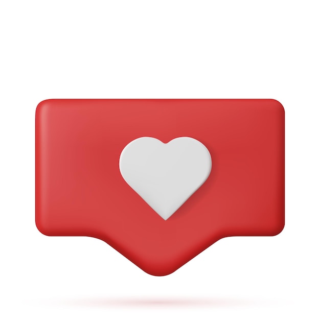 Notificação nas redes sociais 3D