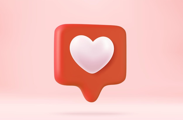 Notificação nas redes sociais 3D