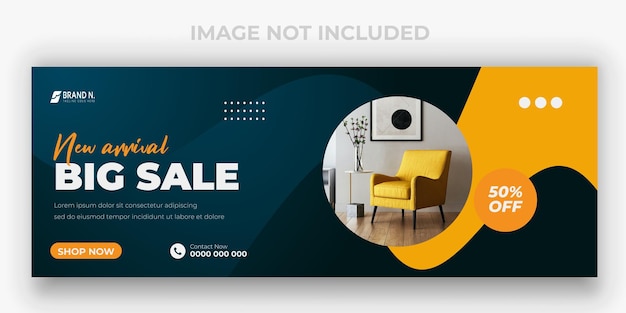 Nova chegada super oferta de grande venda e fundo limpo gradiente de 2 cores ou anúncio de marketing criativo de móveis colorido modelo de design de postagem do instagram de mídia social