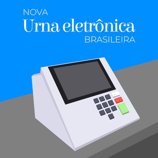 Vetor nova urna eletrônica brasileira