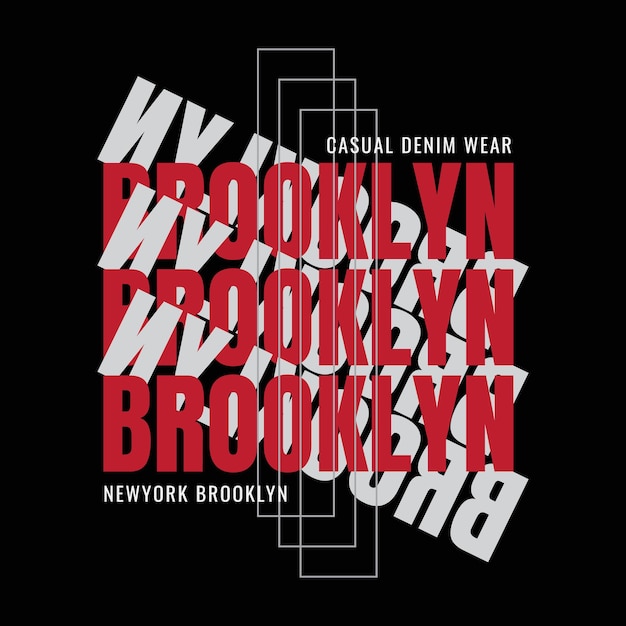 Nova york brooklyn ilustração tipografia perfeita para design de camiseta