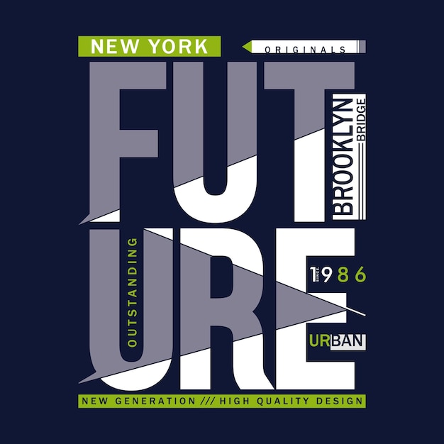 Vetor nova york slogan futuro tipografia design gráfico ilustração vetor vintage por encomenda