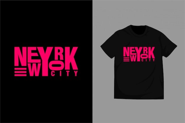 Nova york - tipografia para camiseta premium