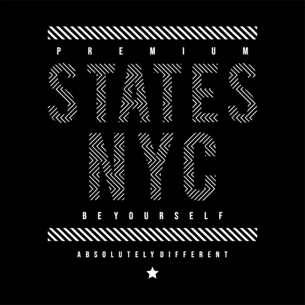 Nova york tipografia tshirt design ilustração vetorial e cartaz abstrato de vestuário