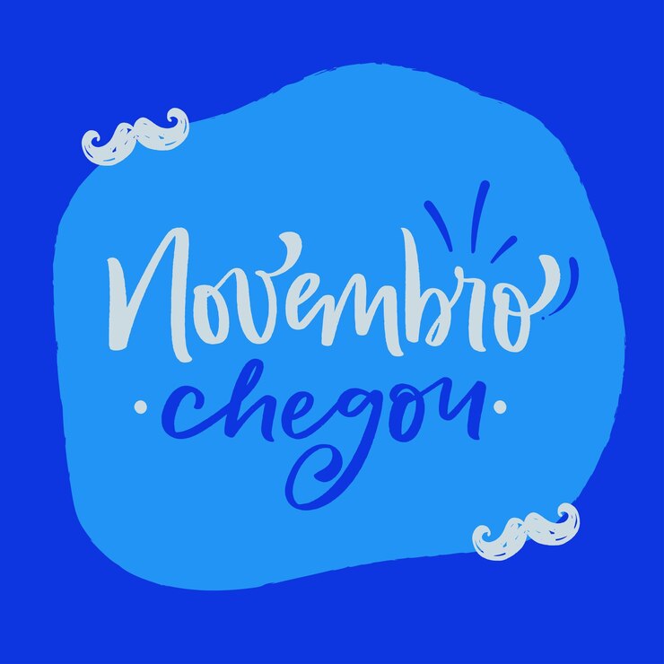 Vetor novembro chegou novembro chegou em brasileiro português vector de letras de mão moderna