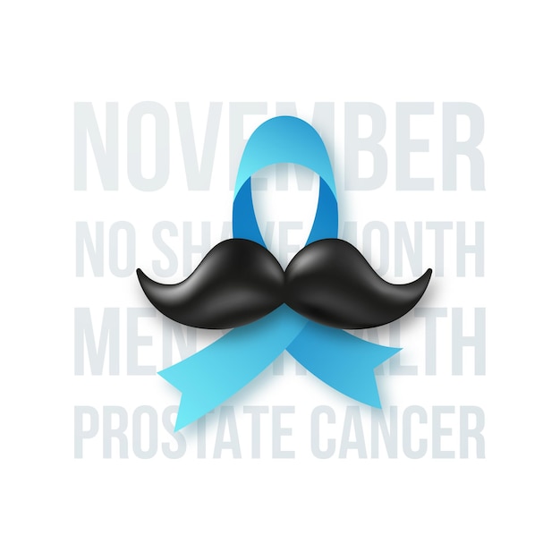 Vetor novembro conscientização do câncer de próstata