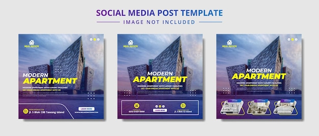 Novo conceito apartamento à venda modelo de banner post de mídia social