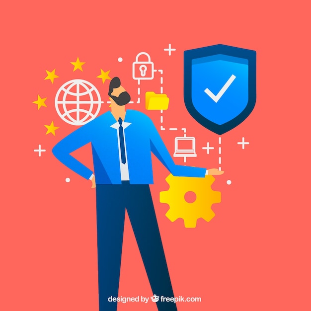 Novo conceito de gdpr com design plano