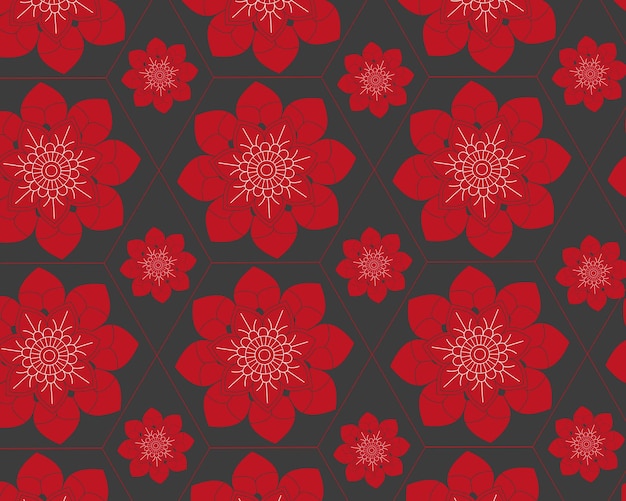 Novo desenho de flor vermelha em 2024