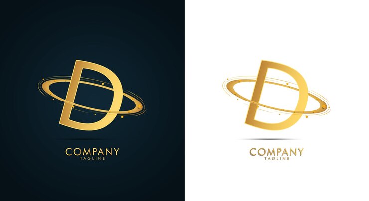 Novo design de logotipo de luxo moderno com cor dourada