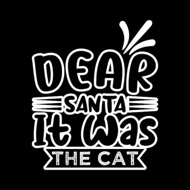 Novo design vetorial de camiseta de natal de gato 2022