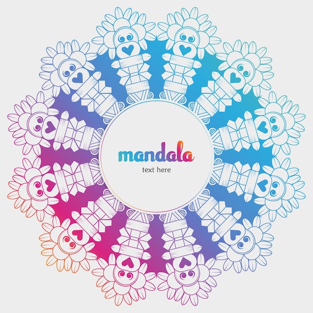 Vetor novo fundo de mandala