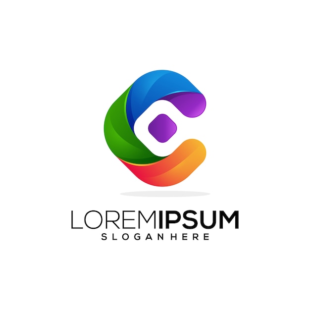 Novo ícone de logotipo letra C