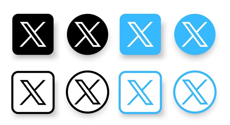 Vetor novo logotipo do twitter ícones do twitter logotipo do twitter x vetor