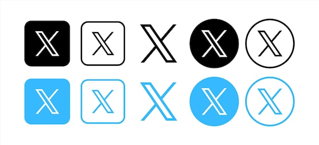 Vetor novo logotipo do twitter ícones do twitter novo logotipo do twitter x 2023