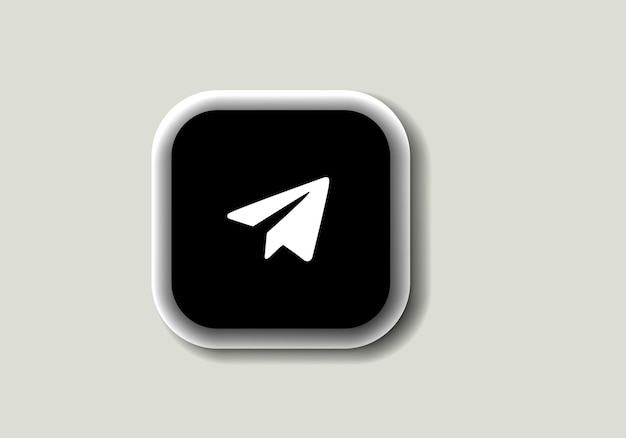 Novo logotipo e ícone do Telegram impressos em papel branco Logotipo da plataforma de mídia social do Telegram