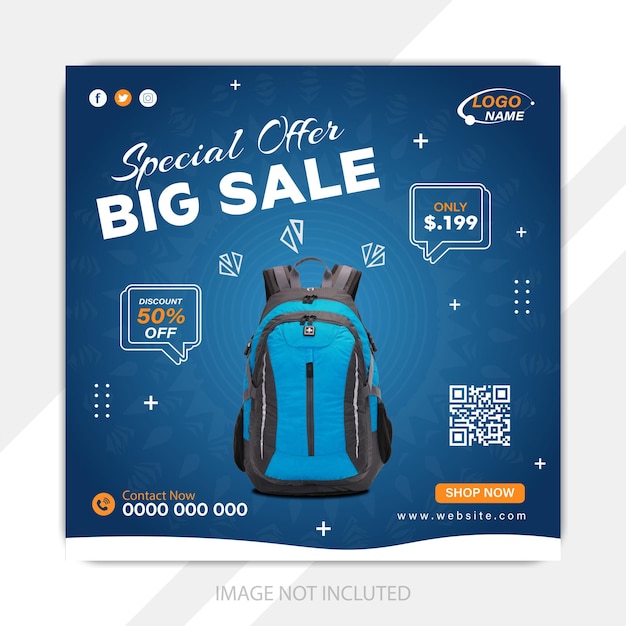 Novo modelo de banner de mídia social para postar no Instagram